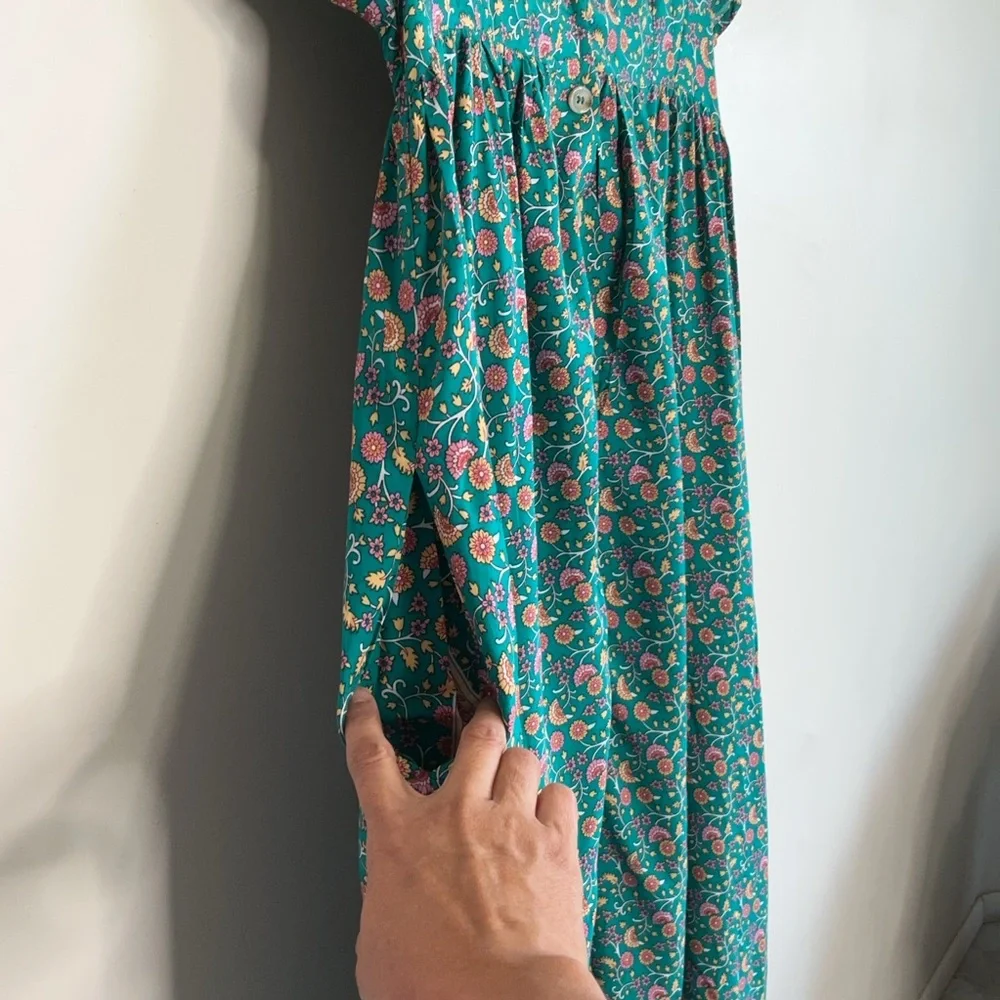 Natural Life Avery Midi Shirt Dress sz M BOHO Babydolll Pockets Cottagecore - Picture 7 of 10